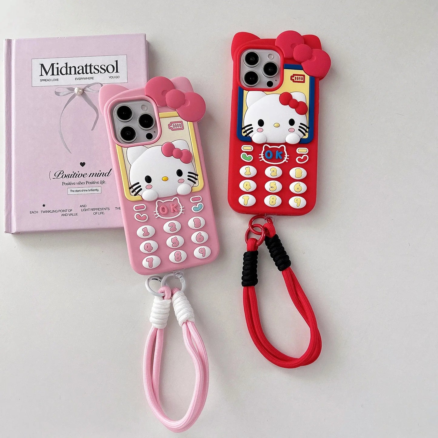 Cute 3D Telephone Hello Kitty Phone Case for iPhone