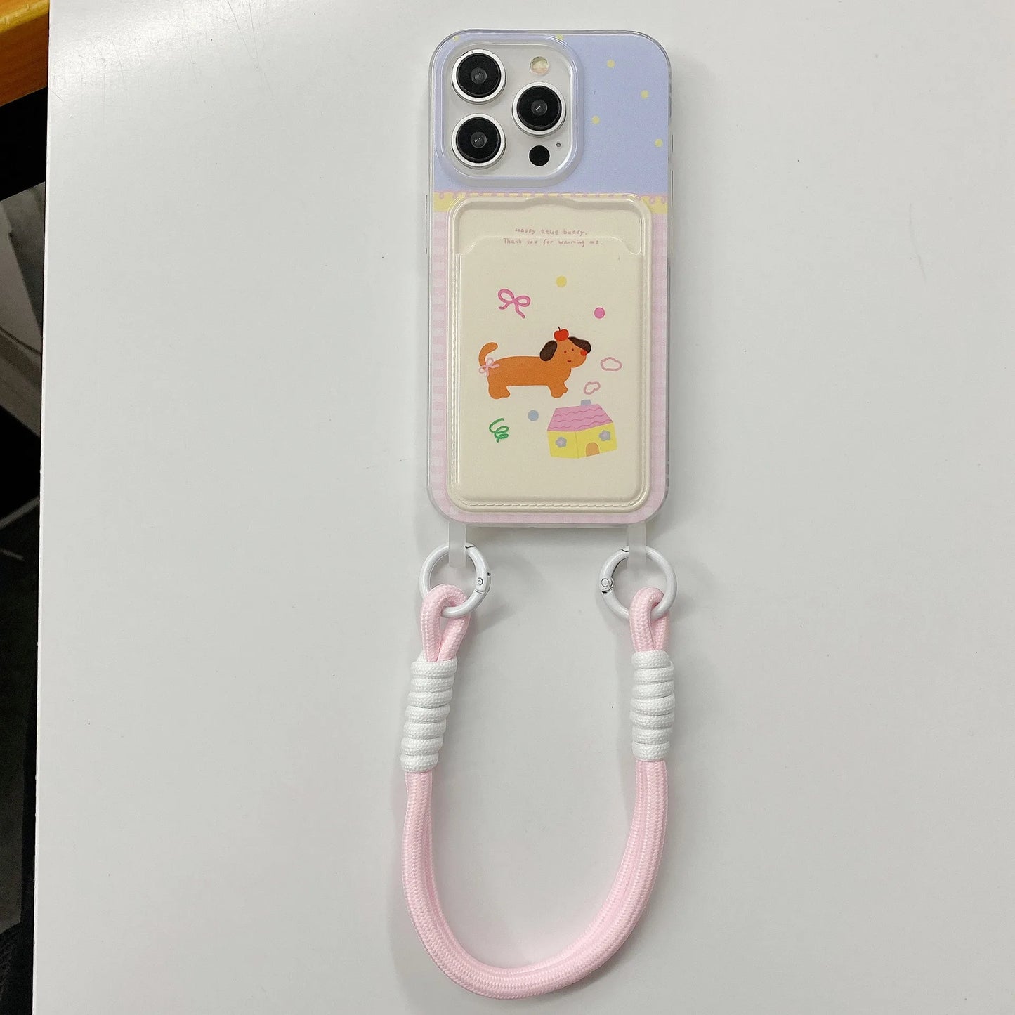 Cute Soft Phone Case with a Card Holder Wallet Shockproof Cover