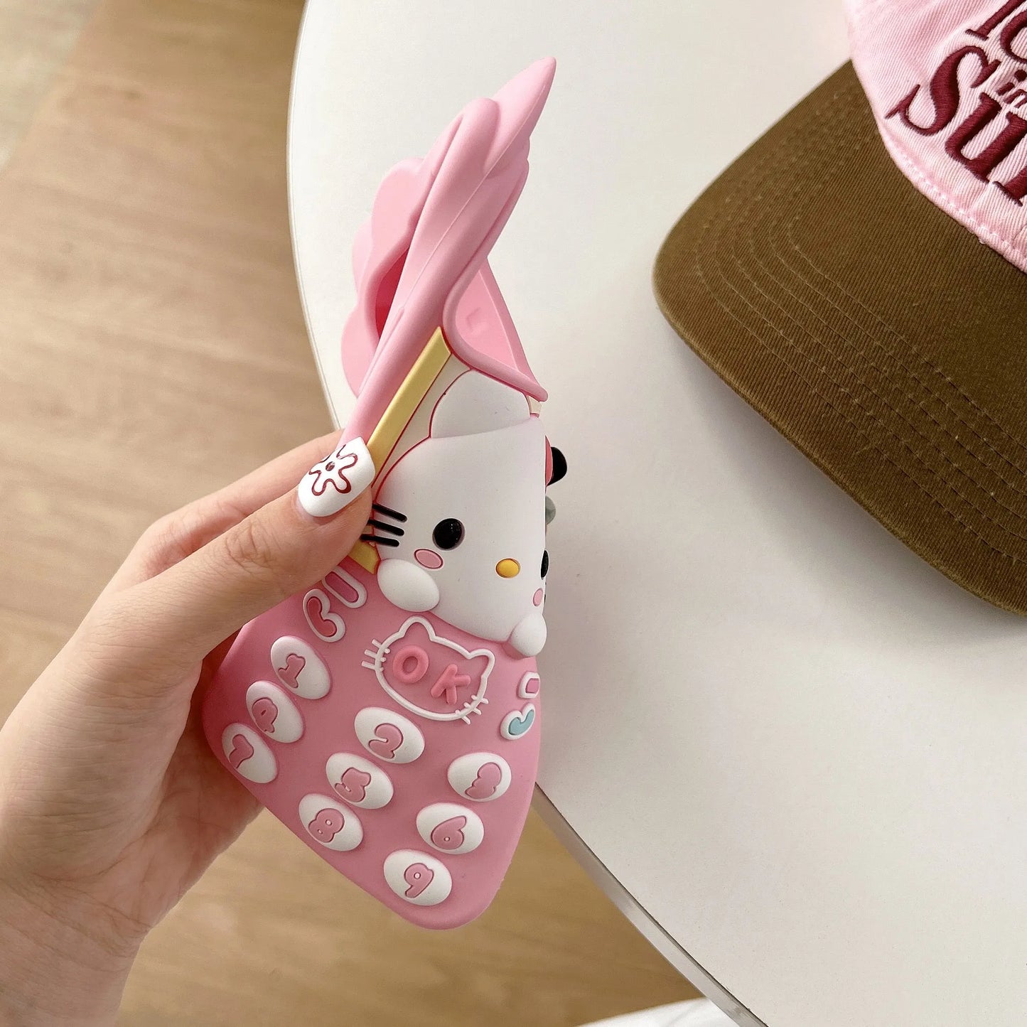 Cute 3D Telephone Hello Kitty Phone Case for iPhone