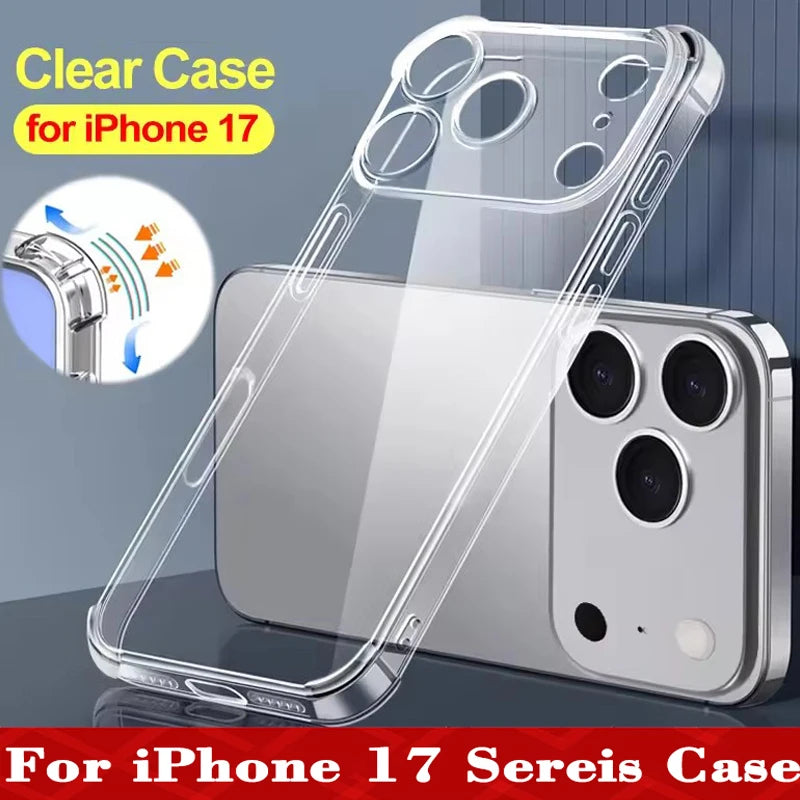 Soft Silicone TPU Phone Case For iPhone 17