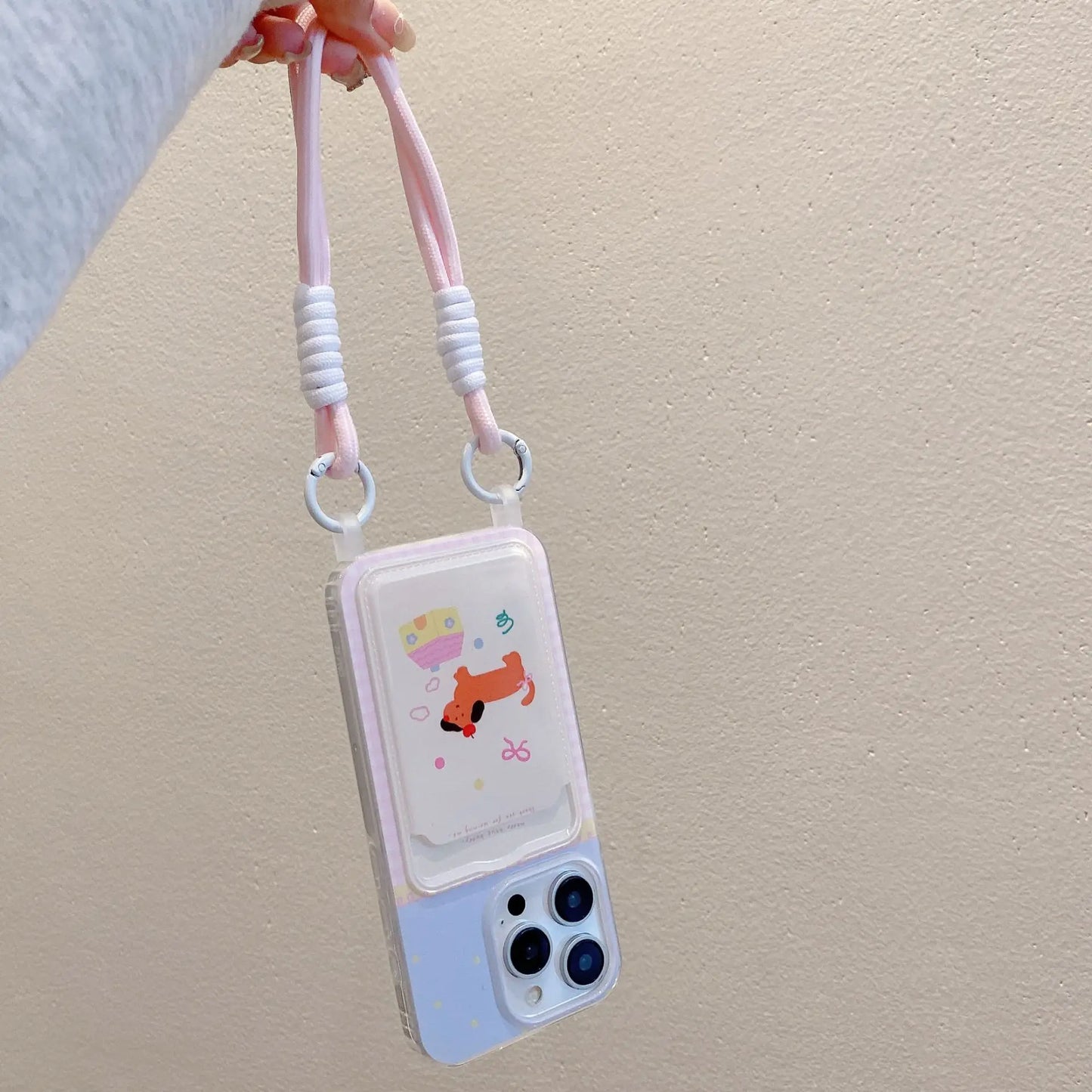 Cute Soft Phone Case with a Card Holder Wallet Shockproof Cover