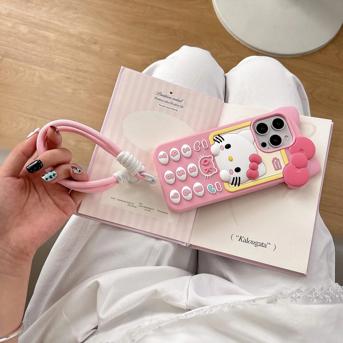 Cute 3D Telephone Hello Kitty Phone Case for iPhone